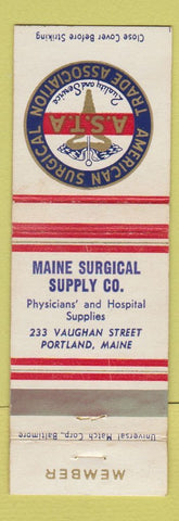 Matchbook Cover - American Surgical Trade Association Portland ME supply