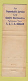 Matchbook Cover - American Surgical Trade Association Portland ME supply