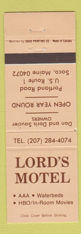 Matchbook Cover - Lord's Motel Saco ME