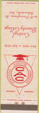 Matchbook Cover - Central Beauty College Indianapolis IN