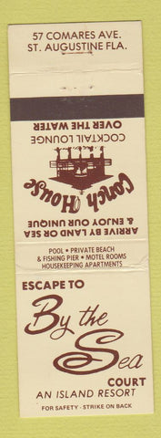 Matchbook Cover - By the Sea Court Resort St Augustine FL Conch House