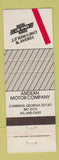 Matchbook Cover - Andean Motor Chevrolet Cumming GA