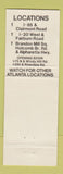 Matchbook Cover - Williams Seafood Restaurant Savannah Atlanta GA