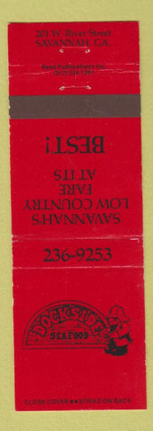 Matchbook Cover - Dockside Seafood Savannah GA RED