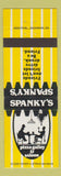 Matchbook Cover - Spanky's Pizza Galley Savannah Tybee Beach St Simons Island GA