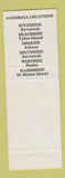 Matchbook Cover - Spanky's Pizza Galley Savannah Tybee Beach St Simons Island GA