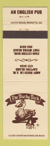 Matchbook Cover - The Mucky Duck Fort Myers Beach Captiva Island FL