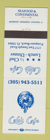 Matchbook Cover - Cela's Cafe Pompano Beach FL