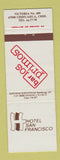 Matchbook Cover - Hotel San Francisco Chihuahua Mexico Bar Los Primos
