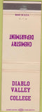 Matchbook Cover - Diablo Valley College Chemistry Dept