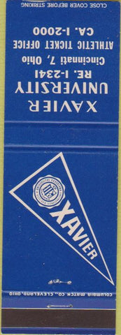 Matchbook Cover - Xavier University Cincinnati OH