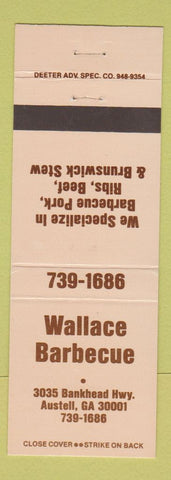 Matchbook Cover - Wallace BBQ Austell GA