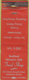 Matchbook Cover - Rockford Woman's Food Shop Rockford IL WEAR