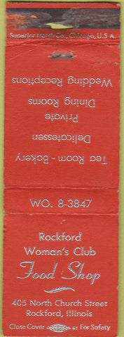 Matchbook Cover - Rockford Woman's Food Shop Rockford IL WEAR