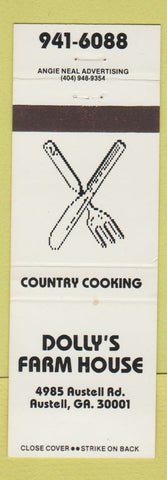 Matchbook Cover - Dolly's Farm House Austell GA