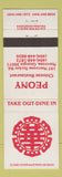 Matchbook Cover - Peony Chinese Restaurant Norcross GA