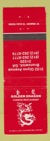 Matchbook Cover - Golden Dragon Chinese Restaurant Brunswick GA