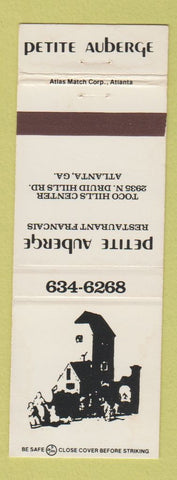 Matchbook Cover - Petite Auberge Atlanta GA WHITE