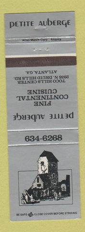 Matchbook Cover - Petite Auberge Atlanta GA SILVER