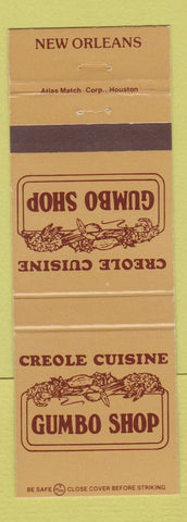 Matchbook Cover - Creole Cuisine Gumbo Shop New Orleans LA