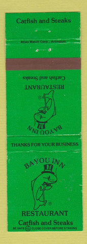 Matchbook Cover - Bayou Inn Restaurant Denton TX Minden LA