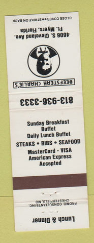 Matchbook Cover - Beefsteak Charlie's Fort Myers FL