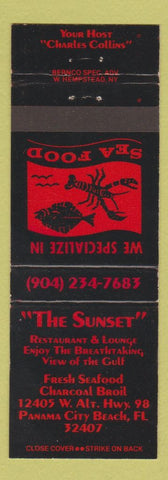 Matchbook Cover - The Sunset Restaurant Panama City Beach FL