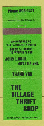 Matchbook Cover - The Village Thrift Shop Orlando FL