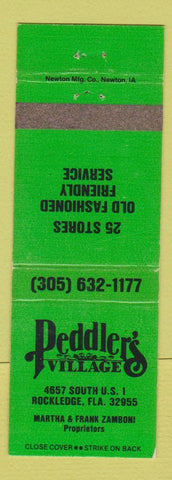 Matchbook Cover - Peddler's Village Rockledge FL