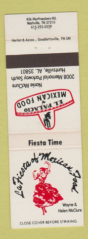 Matchbook Cover - El Palacio Mexican Food Huntsville AL girlie