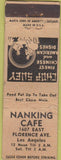 Matchbook Cover - Nanking Cafe Los Angeles CA Chinese WEAR