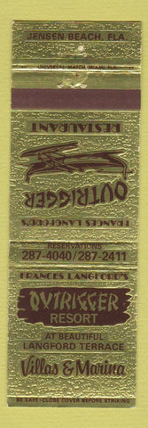 Matchbook Cover - Outrigger Resort Jensen Beach FL
