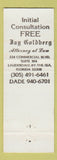 Matchbook Cover - Law Offices of Jay Goldberg Fort Lauderdale FL