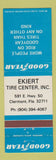Matchbook Cover - Goodyear Tires Ekiert Clermont FL