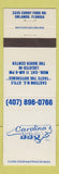 Matchbook Cover - Carolina BBQ Orlando FL