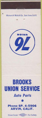 Matchbook Cover - Brooks Union Service oil gas Arvin CA