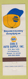 Matchbook Cover - NAPA Auto Parts Cool's Oviedo FL