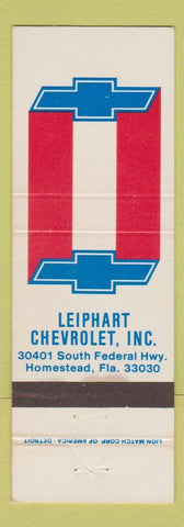 Matchbook Cover - Leiphart Chevrolet Homestead FL WEAR