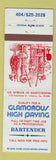 Matchbook Cover - Georgia School of Bartending Atlanta GA