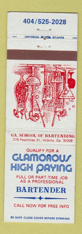 Matchbook Cover - Georgia School of Bartending Atlanta GA
