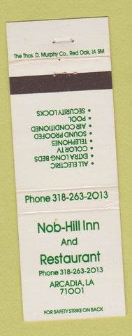 Matchbook Cover - Nob Hill Inn Restaurant Arcadia LA