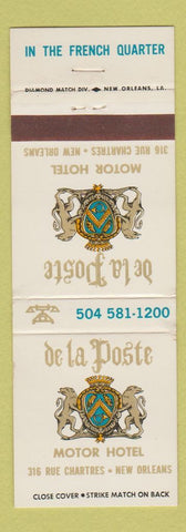 Matchbook Cover - De La Poste Motor Hotel New Orleans LA