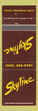 Matchbook Cover - Skyline Orlando FL International Airport