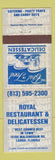 Matchbook Cover - Royal Restaurant Deli Largo FL