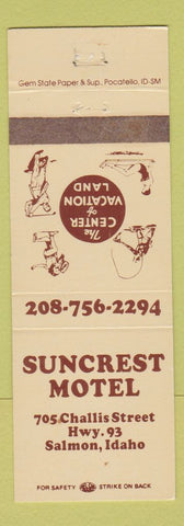 Matchbook Cover - Suncrest Motel Salmon ID