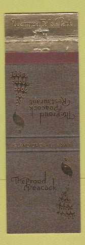 Matchbook Cover - Proud Peacock Oahu Hawaii