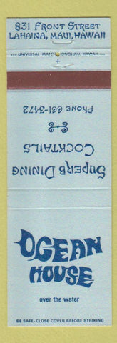 Matchbook Cover - Ocean House Lahaina Maui Hawaii