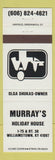 Matchbook Cover - Murray's Holiday House Williamstown KY