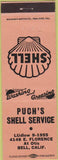 Matchbook Cover - Puch's Shell oil gas Bell CA