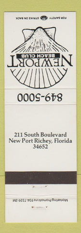 Matchbook Cover - Newport Beach Club New Port Richey FL